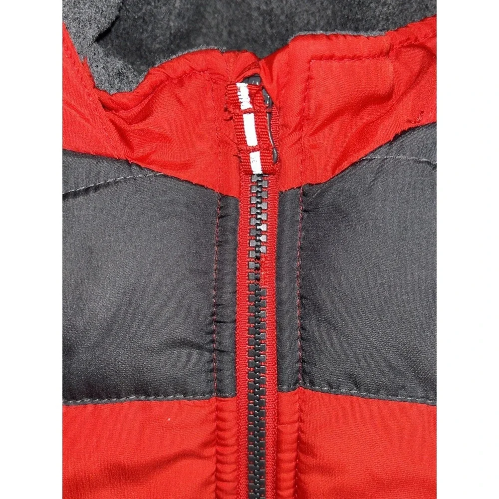 Oshkosh B'Gosh‎ Puffer Jacket 2T Red Gray Fleece Lined Jacket